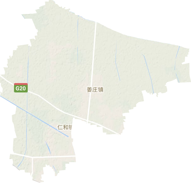 姜庄镇地形地图