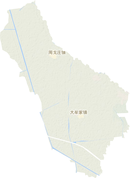 大牟家镇地形地图