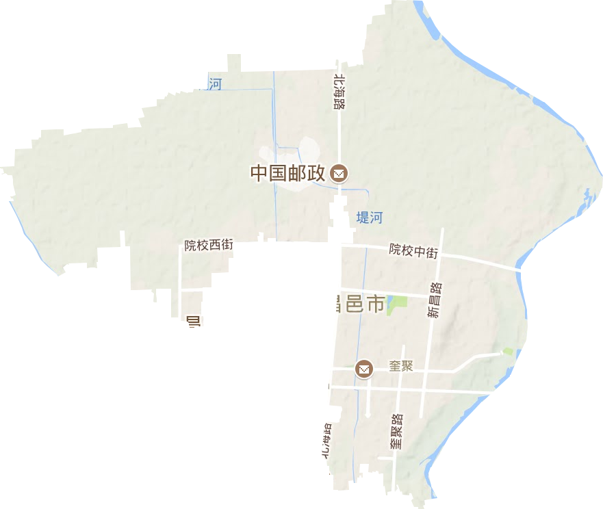 奎聚街道地形地图