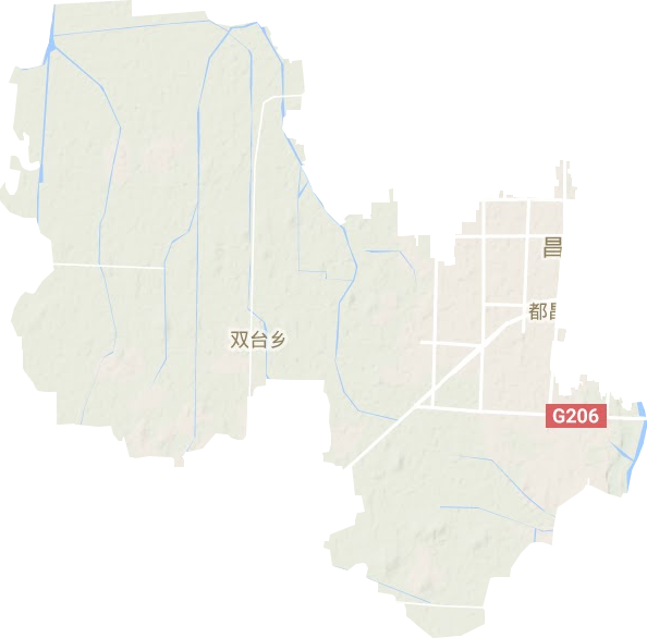 都昌街道地形地图