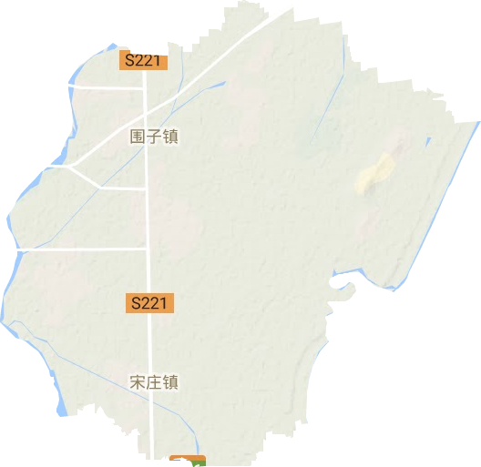 围子街道地形地图