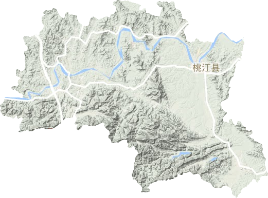 桃江县地形地图