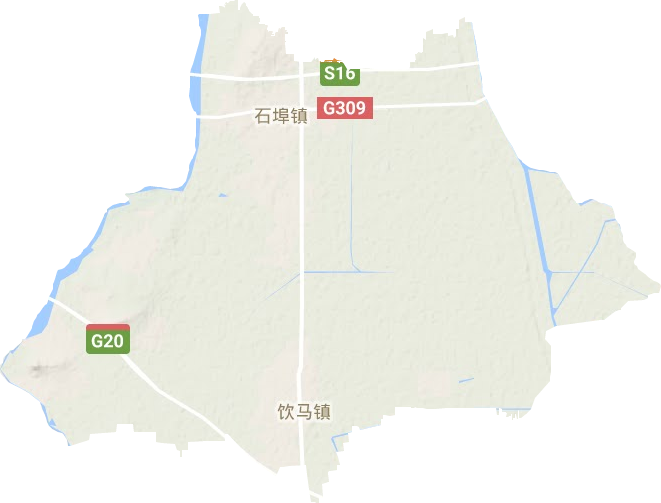 饮马镇地形地图