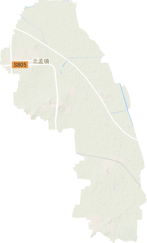 北孟镇地形地图