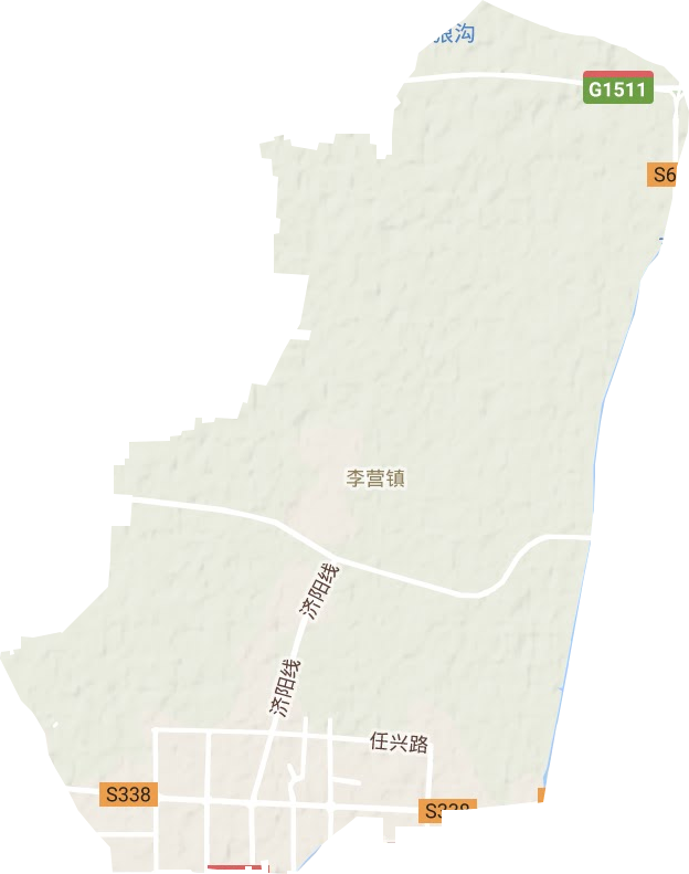 李营街道地形地图