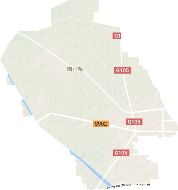南张街道地形地图