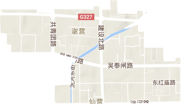 仙营街道地形地图