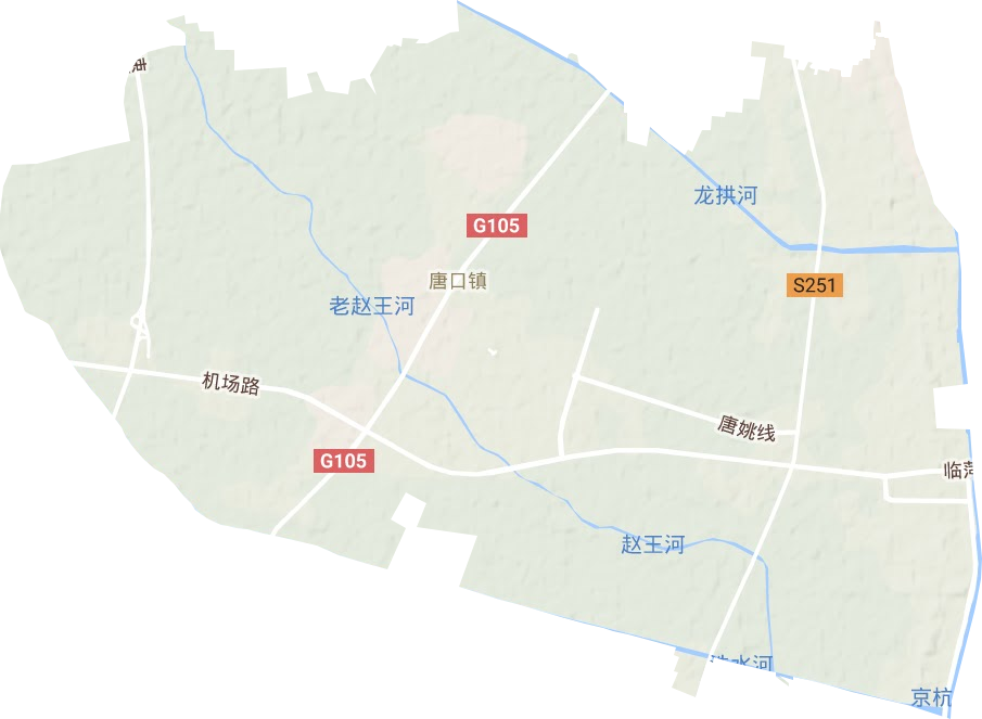 唐口街道地形地图