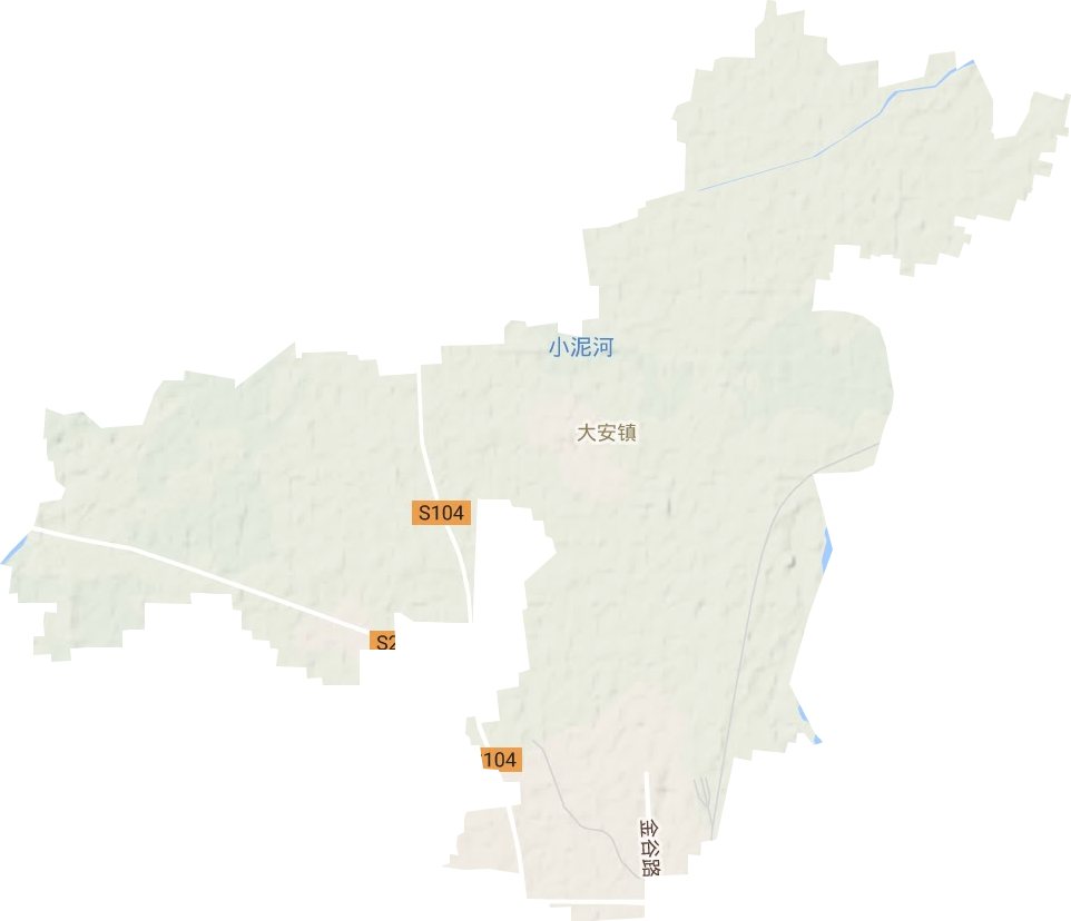 大安镇地形地图