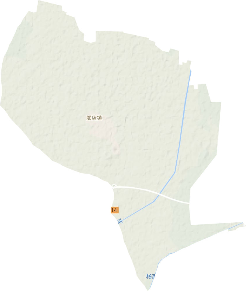 颜店镇地形地图