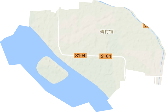 傅村街道地形地图