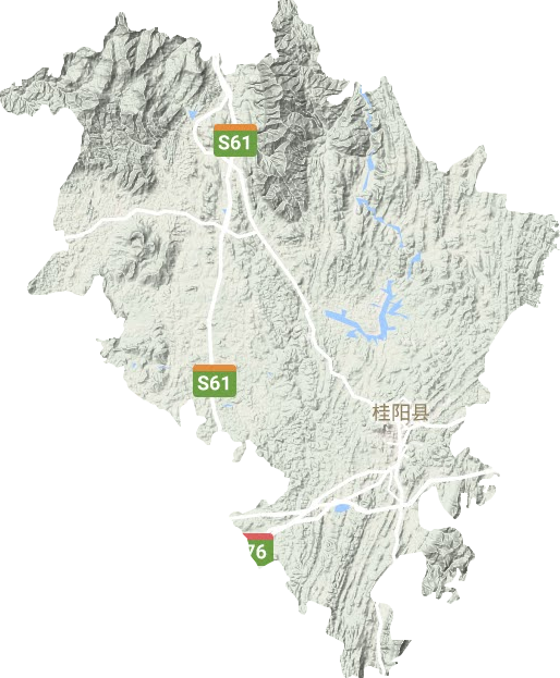 桂阳县地形地图