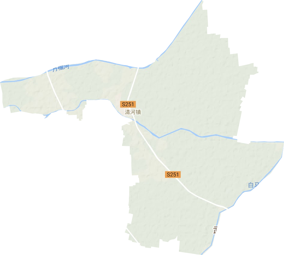 清河镇地形地图