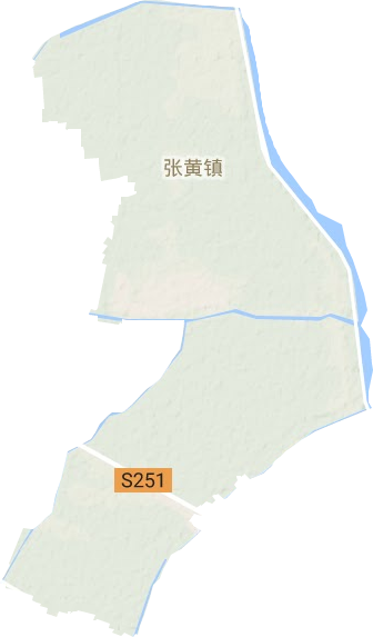 张黄镇地形地图