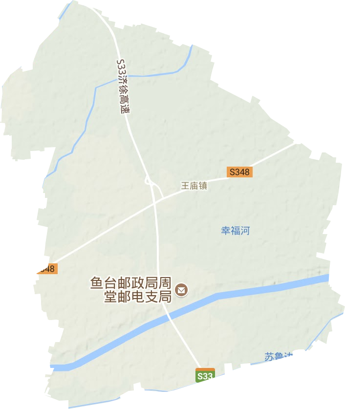 王庙镇地形地图