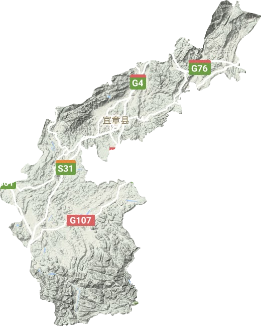 宜章县地形地图