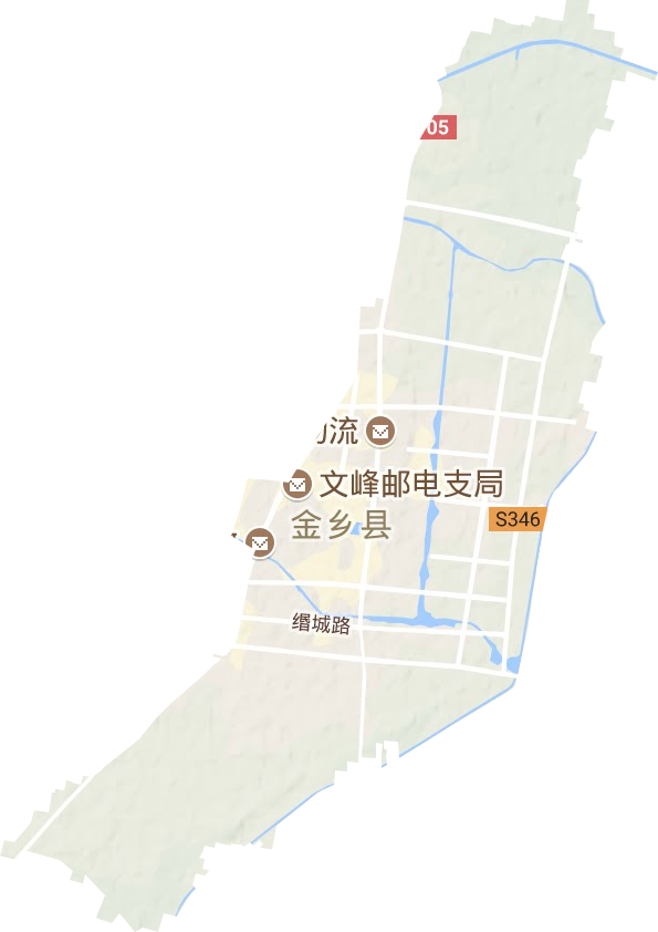 金乡街道地形地图