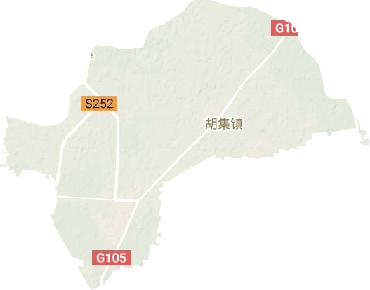 胡集镇地形地图