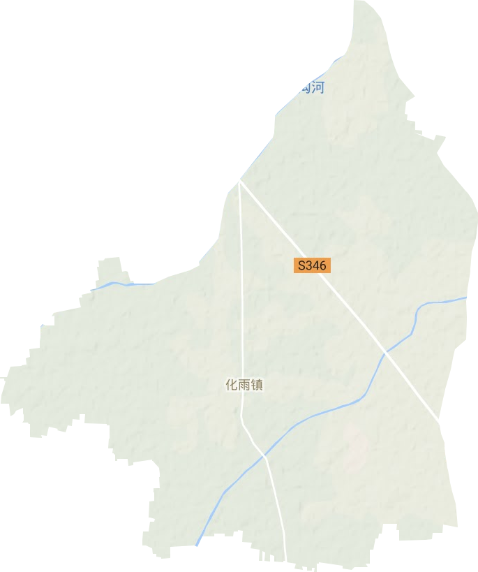 化雨镇地形地图