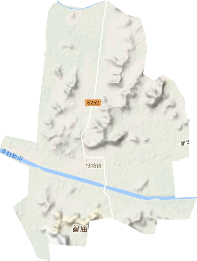 纸坊镇地形地图