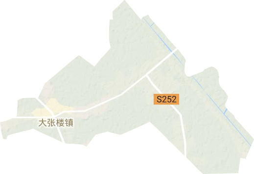 大张楼镇地形地图