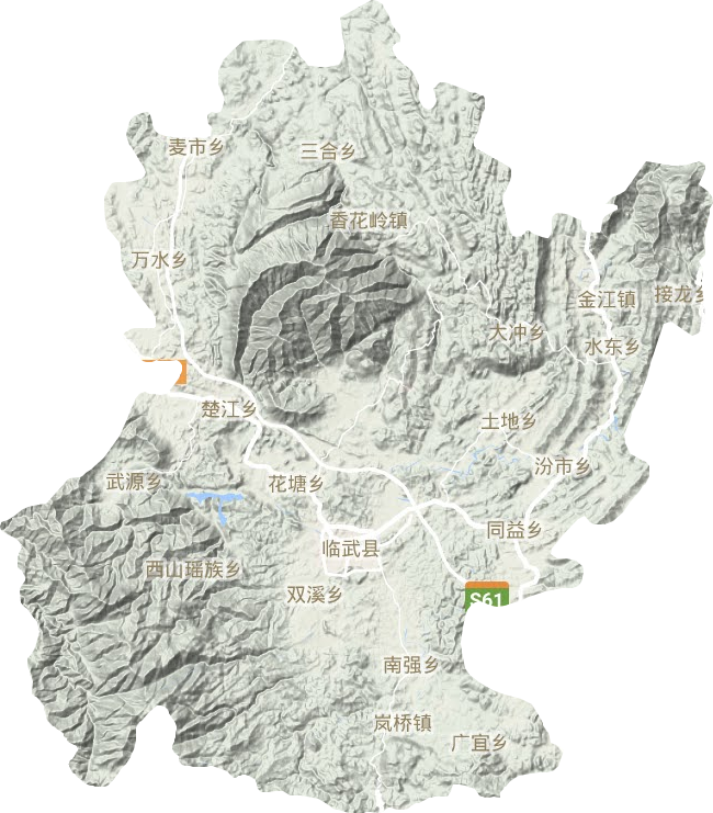 临武县地形地图