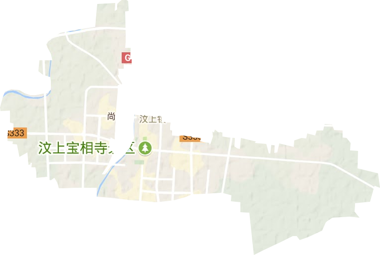 中都街道地形地图