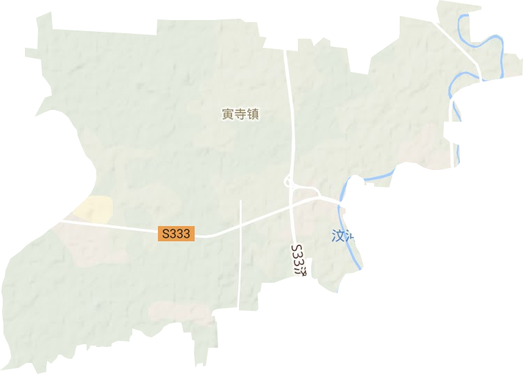 寅寺镇地形地图