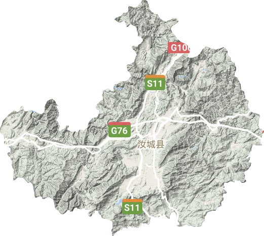 汝城县地形地图