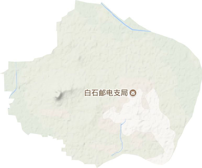白石镇地形地图