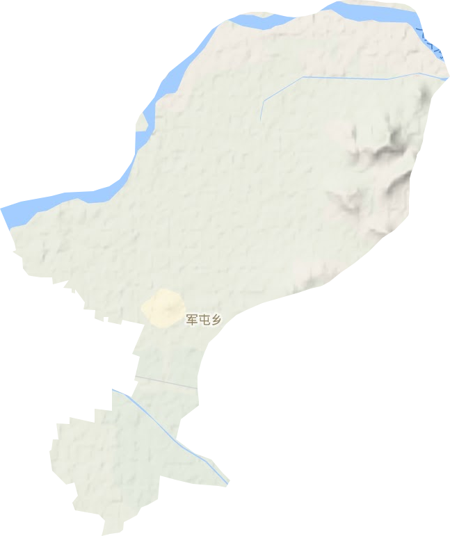 军屯乡地形地图