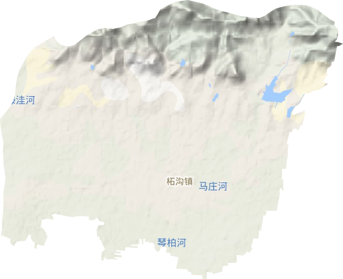 柘沟镇地形地图