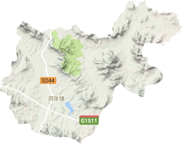 泗张镇地形地图