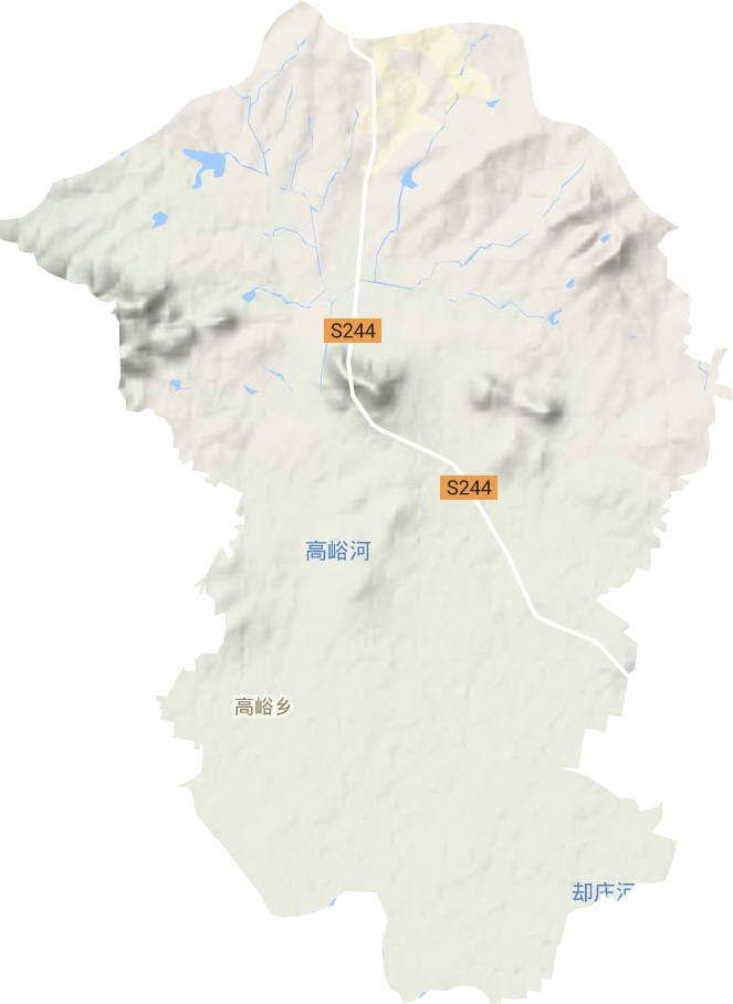 高峪镇地形地图