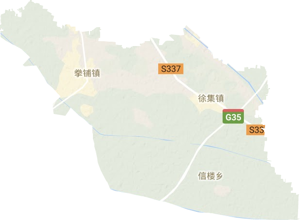 拳铺镇地形地图