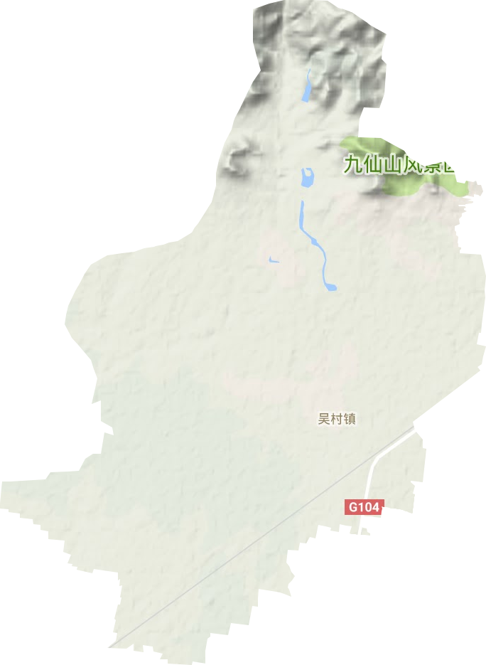 吴村镇地形地图