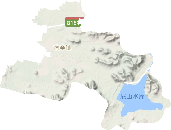 尼山镇地形地图
