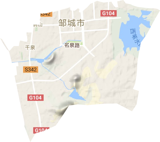千泉街道地形地图