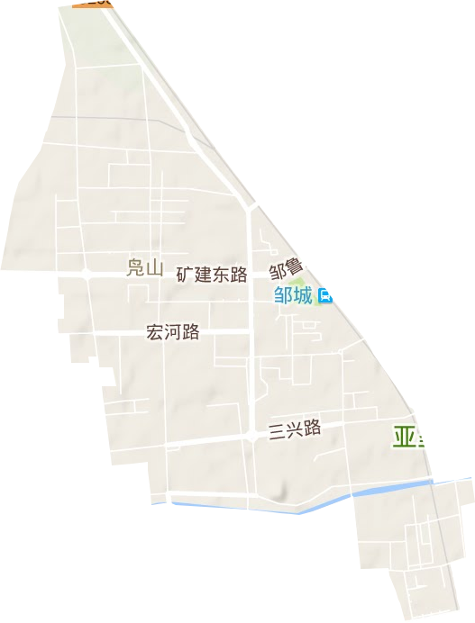 凫山街道地形地图