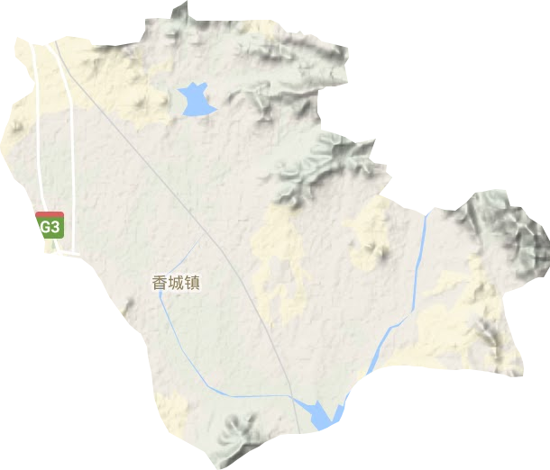 香城镇地形地图