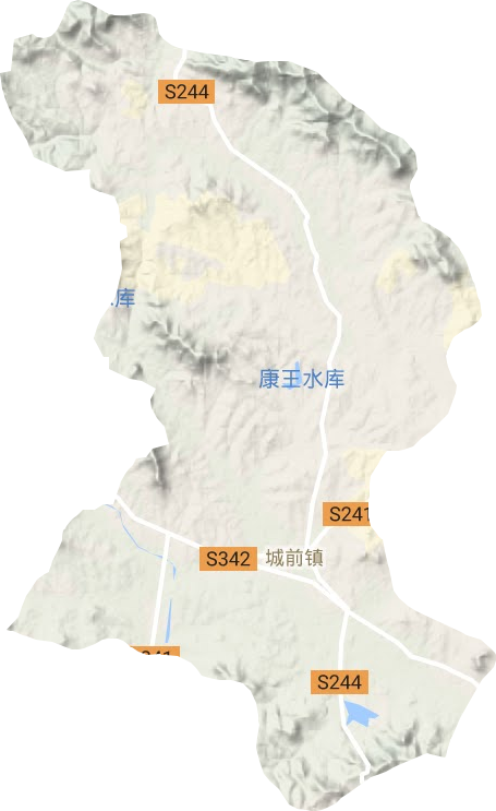 城前镇地形地图