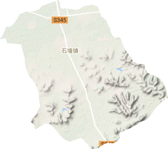 石墙镇地形地图