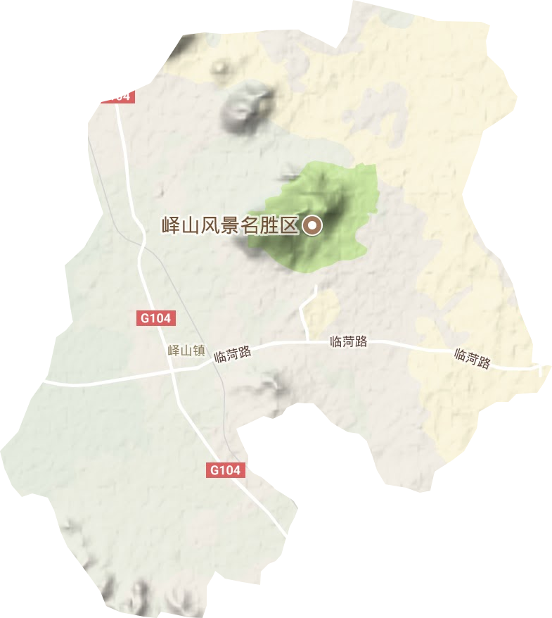 峄山镇地形地图
