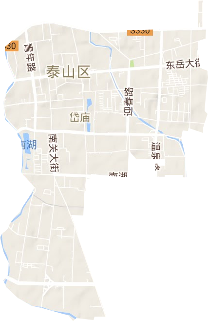 岱庙街道地形地图