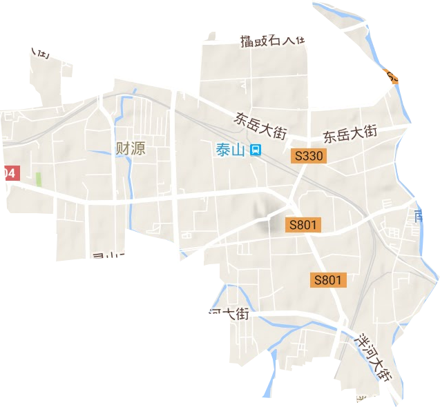 财源街道地形地图