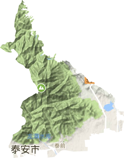 泰前街道地形地图