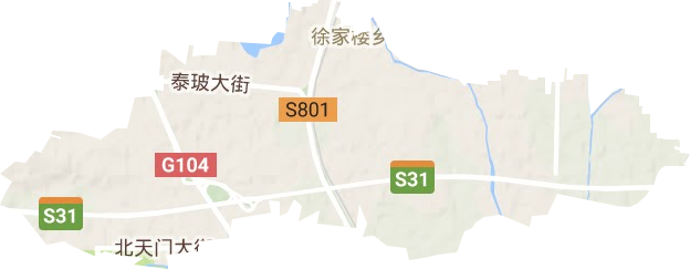 徐家楼街道地形地图
