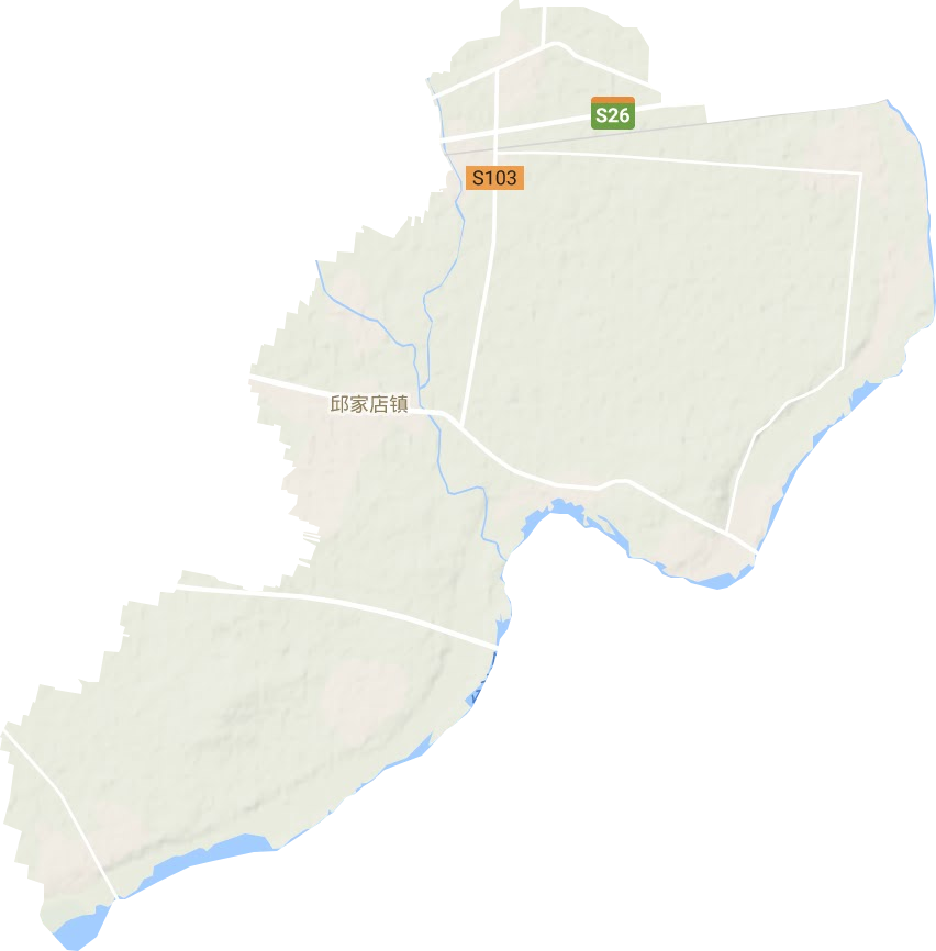 邱家店镇地形地图