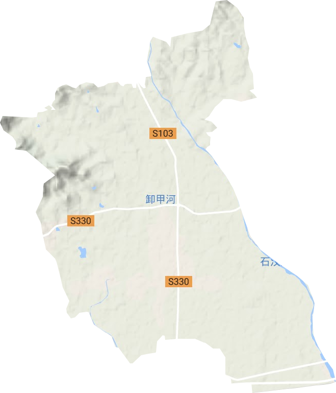 山口镇地形地图