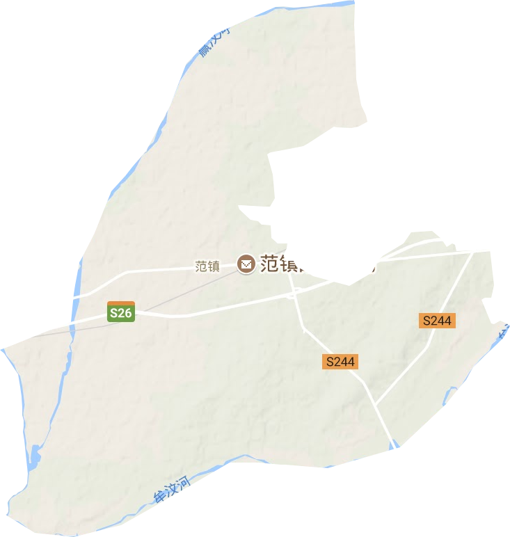 范镇地形地图